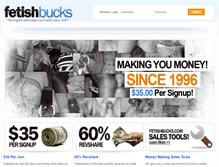 Tablet Screenshot of fetishbucks.com